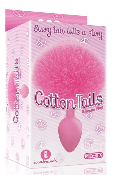 The 9's - Cottontails Silicone Bunny Tail Butt Plug - Pink