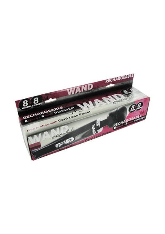 Wand Essentials 8 Speed 8 Function Rechargeable Wand Massager - 110V - Black