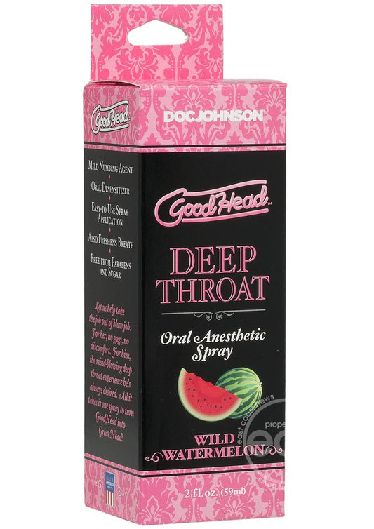 GoodHead Deep Throat Oral Anesthetic Spray Wild Watermelon 2oz