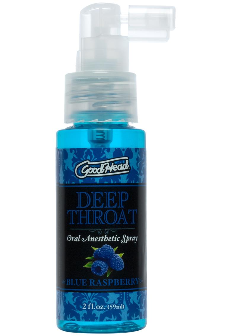 GoodHead Deep Throat Oral Anesthetic Spray Blue Raspberry 2oz