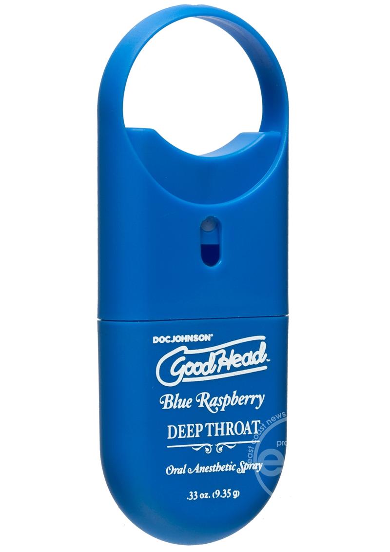 GoodHead Deep Throat To-Go Oral Anesthetic Spray Blue Raspberry .33oz