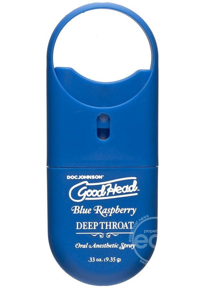 GoodHead Deep Throat To-Go Oral Anesthetic Spray Blue Raspberry .33oz