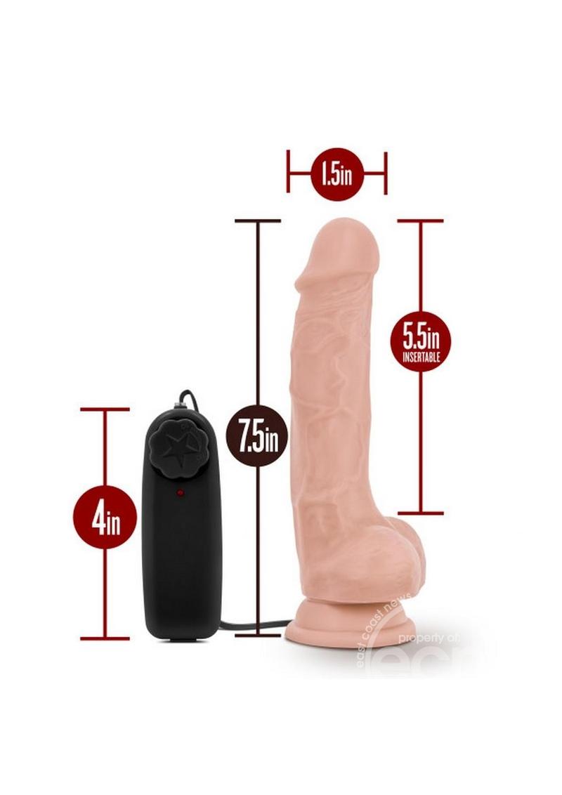 Dr. Skin Dr. Tim Vibrating Dildo with Remote Control 7.5in - Vanilla