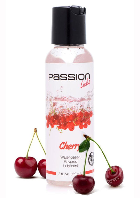 Passion Licks Cherry Water Based Flavored Lubricant 2oz