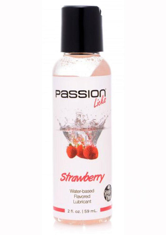 Passion Licks Strawberry Water Based Flavored Lubricant 2oz