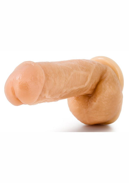 Hung Rider Trigger Dildo with Balls 8.5in - Vanilla