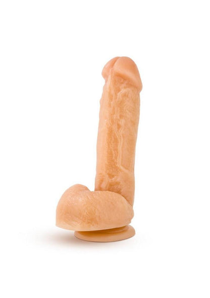 Hung Rider Trigger Dildo with Balls 8.5in - Vanilla