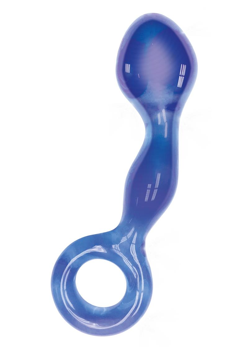 First Glass G-Ring Anal & Pussy Stimulator - Blue