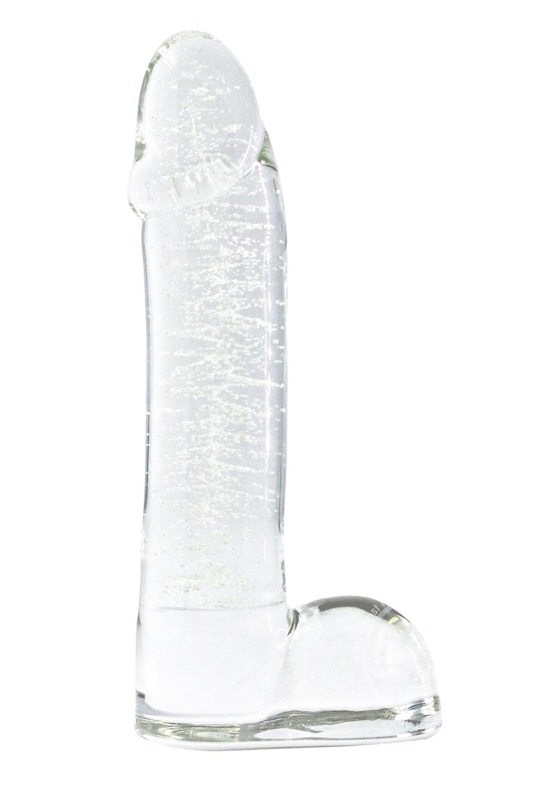 Firefly Smooth Glass Ballsey Dildo Glow In The Dark - Clear