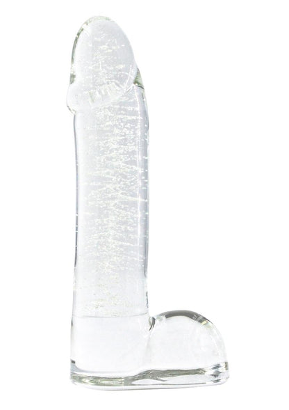 Firefly Smooth Glass Ballsey Dildo Glow In The Dark - Clear