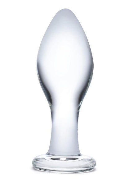 Glas Classic Glass Butt Plug 4in - Clear