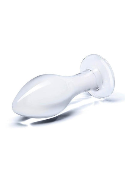 Glas Classic Glass Butt Plug 4in - Clear