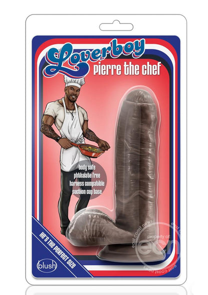 Loverboy Pierre The Chef Dildo with Balls 7in - Chocolate