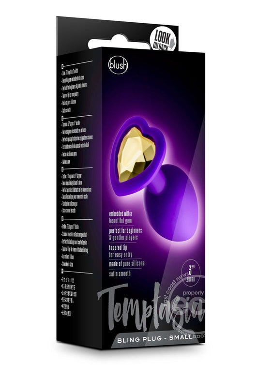 Temptasia Bling Plug Silicone Butt Plug - Small - Purple