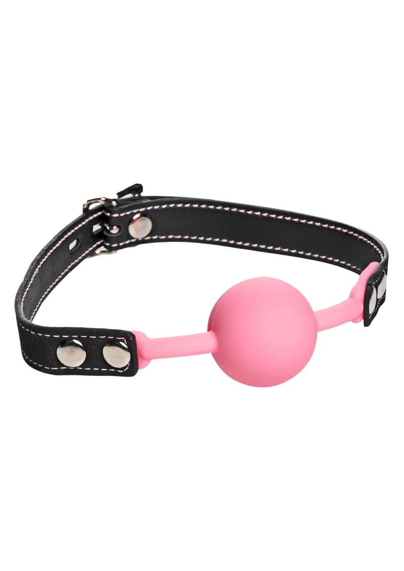 Frisky Glow Gag Glow in the Dark Silicone Ball Gag - Pink