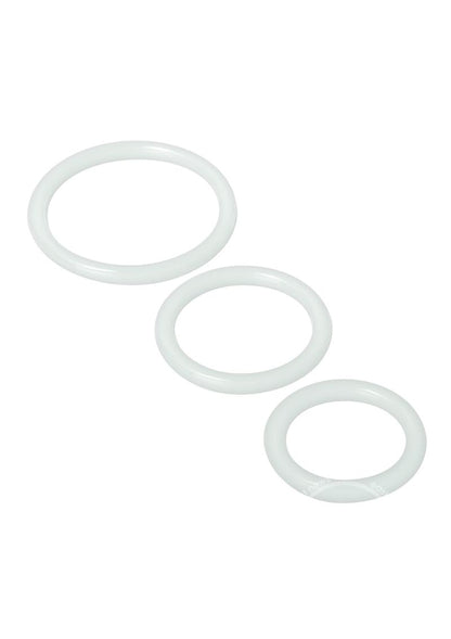 Trinity Men Silicone Cock Rings - 3 pack - Clear