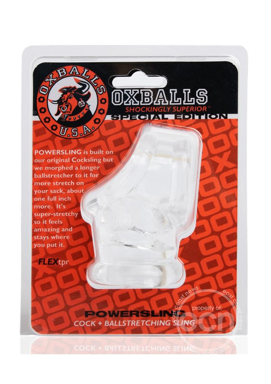 Oxballs Powersling Cock and Ball Stretching Sling - Clear