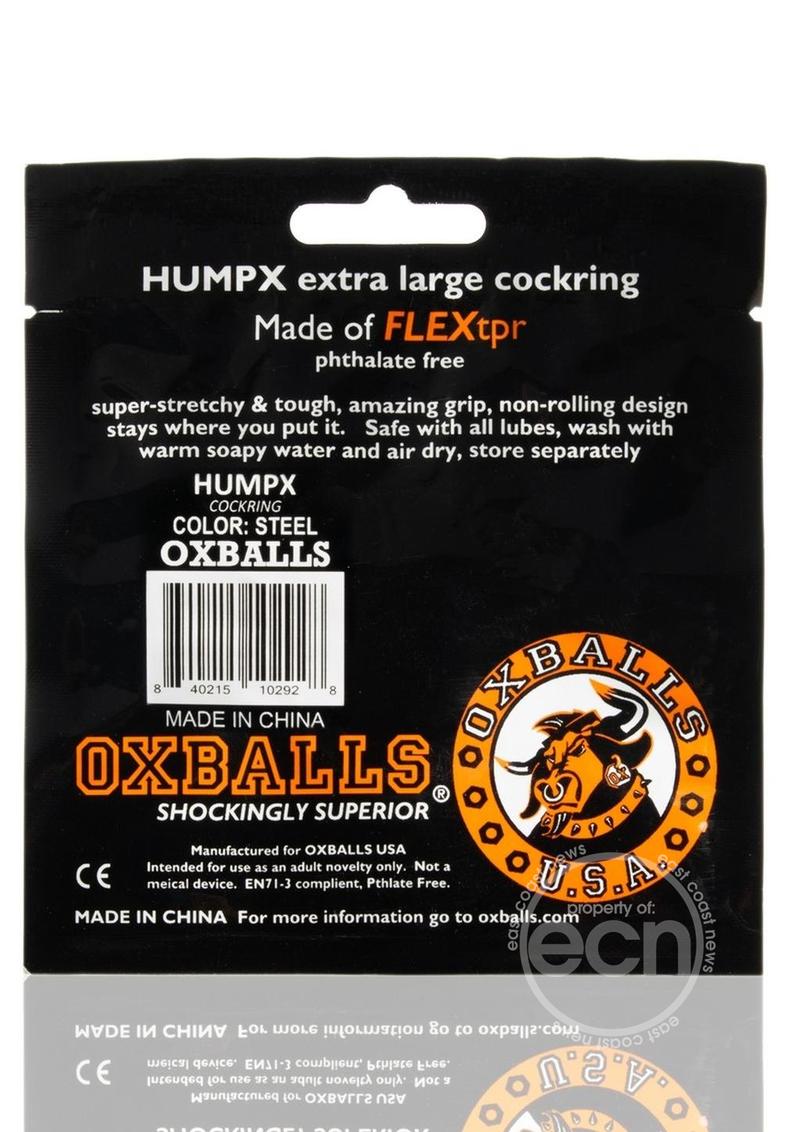 Oxballs HumpX Silicone Cock Ring - Silver