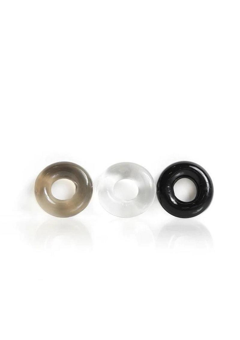 Boneyard Triple Play Stackable Bulge Cock Rings (set of 3) - Assorted Colors