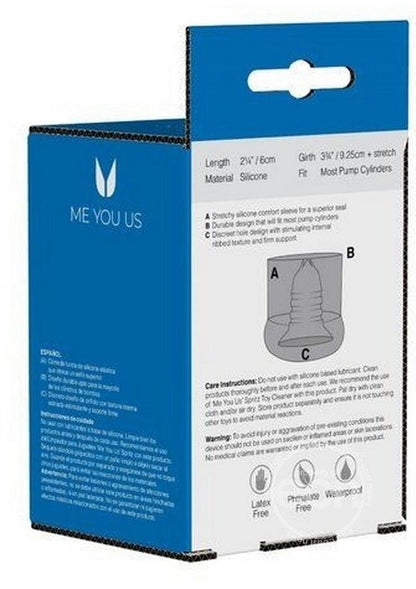 ME YOU US Deluxe Snug Silicone Pump Comfort Sleeve - Black