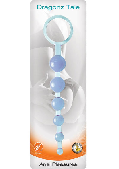 Dragonz Tale Anal Pleasures Silicone Anal Beads - Blue