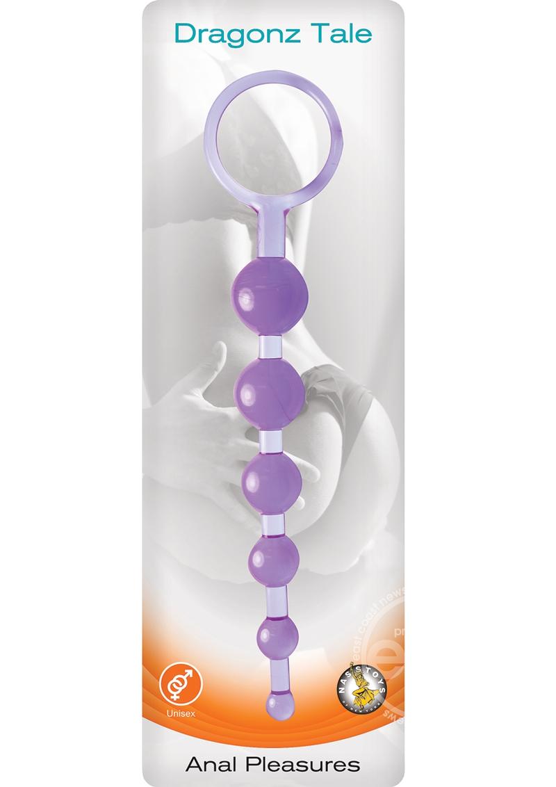 Dragonz Tale Anal Pleasures Silicone Anal Beads - Purple