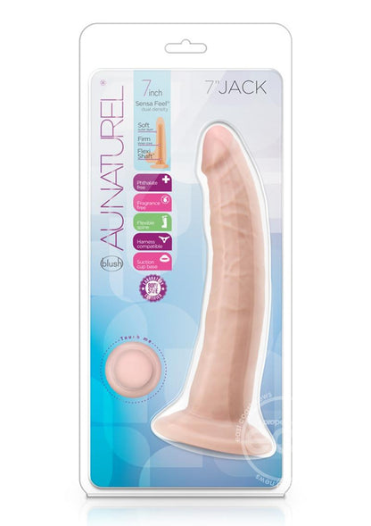 Au Naturel Jack Dildo with Suction Cup 7in - Vanilla