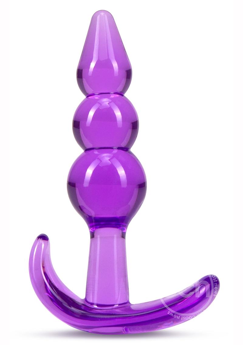 B Yours Triple Bead Butt Plug - Purple