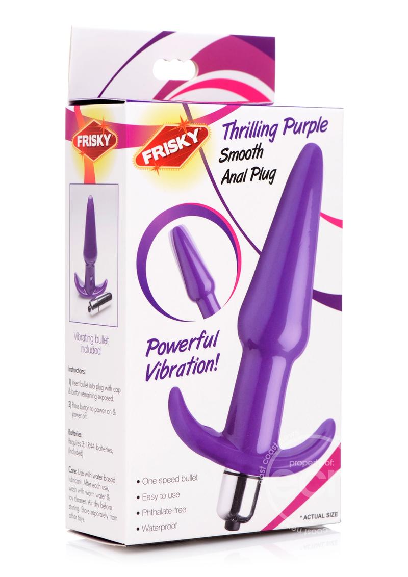 Frisky Thrilling Purple Smooth Anal Plug - Purple