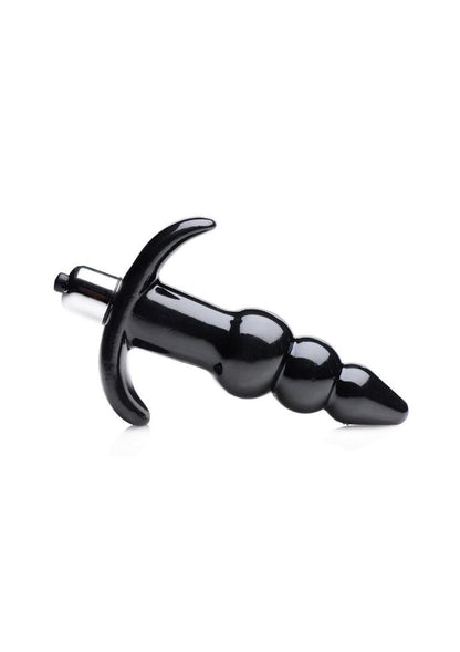 Frisky Bubbling Noir Ribbed Anal Plug - Black