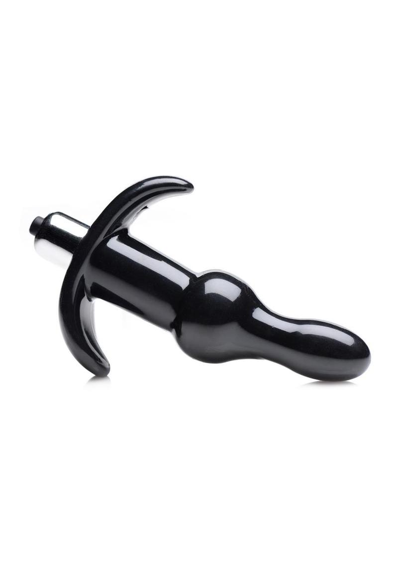 Frisky Rolling Noir Bumpy Vibrating Anal Plug - Black