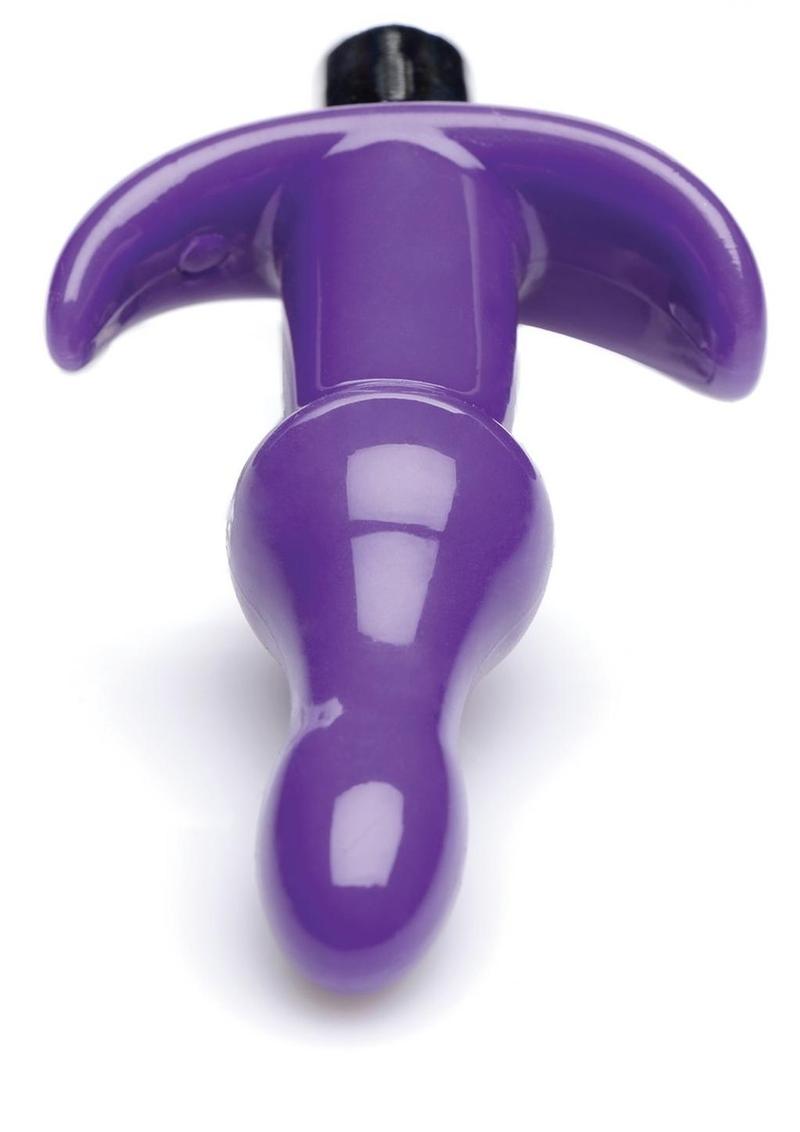 Frisky Rolling Purple Bumpy Vibrating Anal Plug - Purple