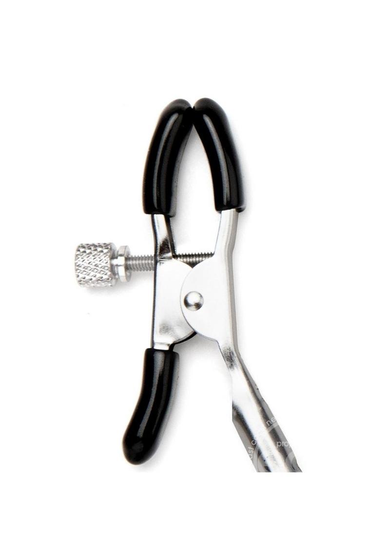 Lux Fetish Adjustable Nipple & Clitoral Clamps - Black