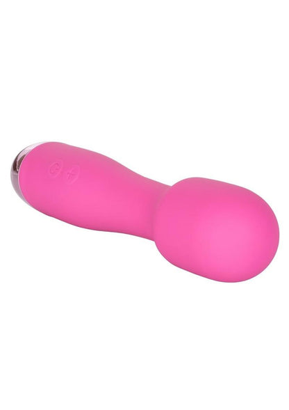 Mini Miracle Silicone Rechargeable Wand Massager - Pink