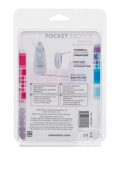 Pocket Exotics Vibrating Silver Bullet - Silver