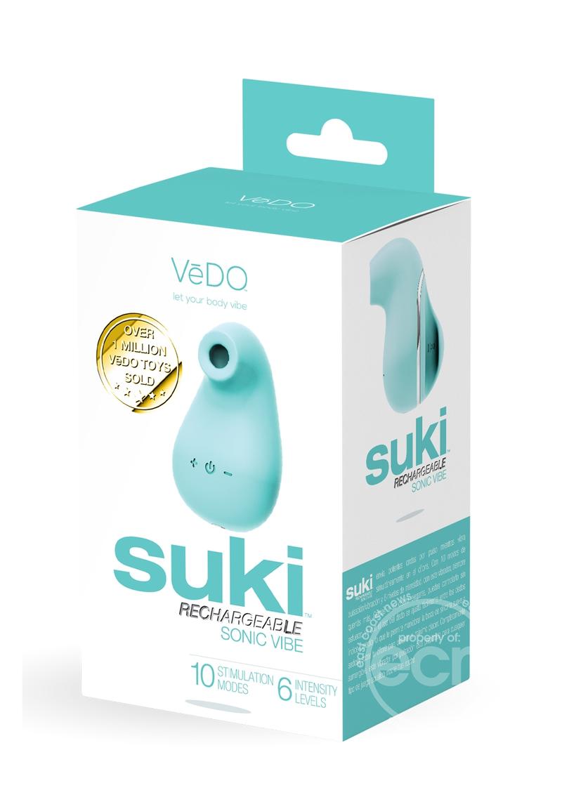 VeDO Suki Rechargeable Silicone Sonic Vibrator - Tease Me Turquoise