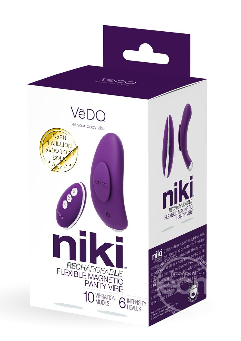 VeDO Niki Rechargeable Silicone Panty Vibe - Deep Purple