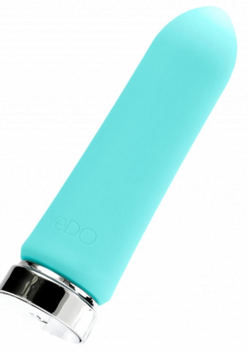 VeDO Bam Mini Rechargeable Silicone Bullet Vibrator - Tease Me Turquoise