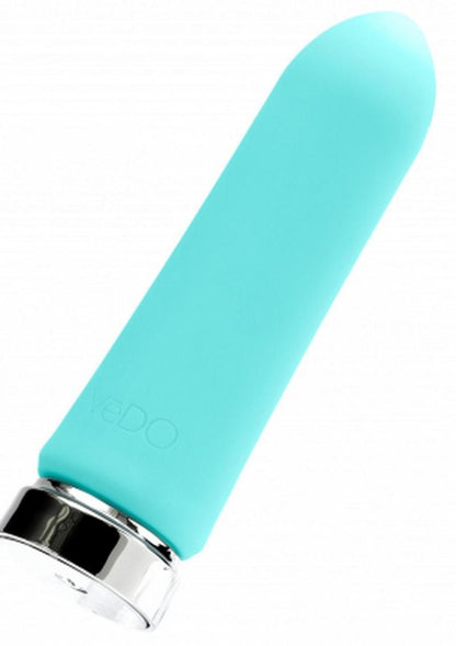 VeDO Bam Mini Rechargeable Silicone Bullet Vibrator - Tease Me Turquoise