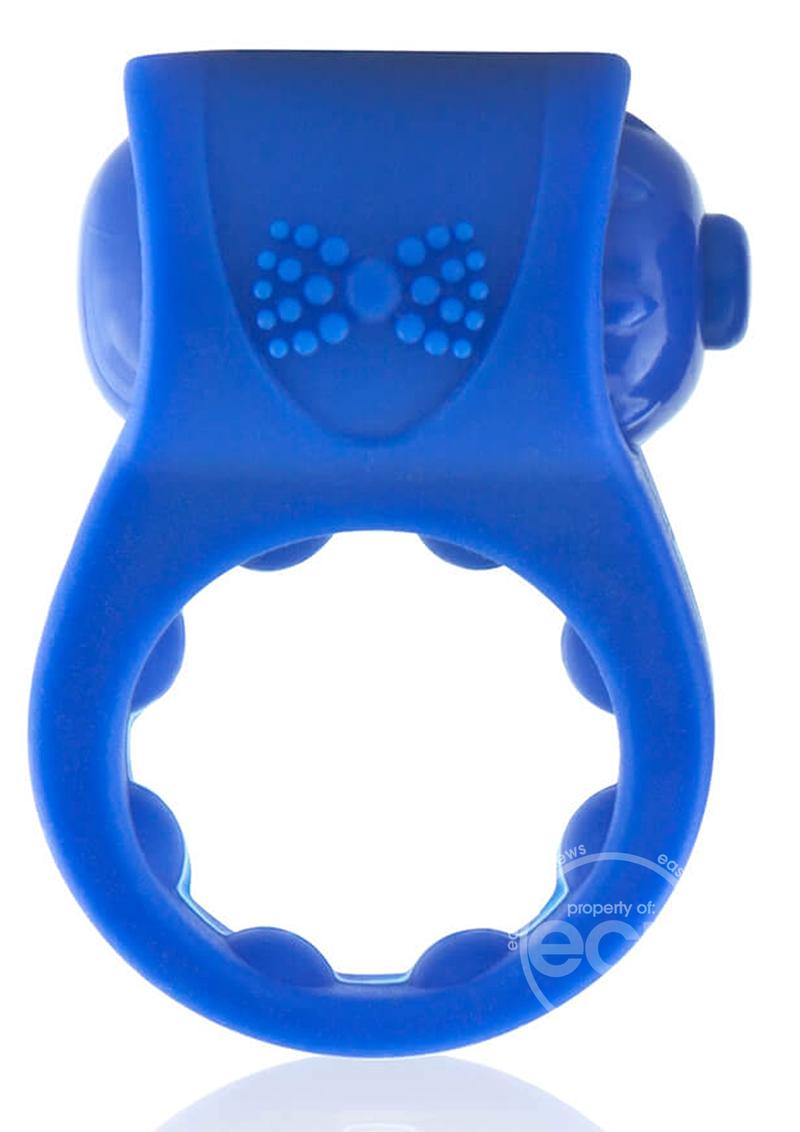 PrimO Tux Silicone Vibrating Ring - Blue