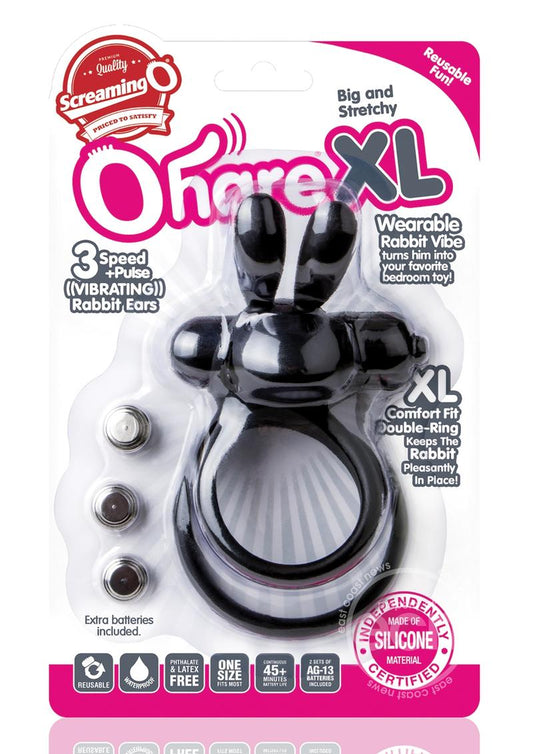 Ohare XL Vibrating Double Cock Ring - Black