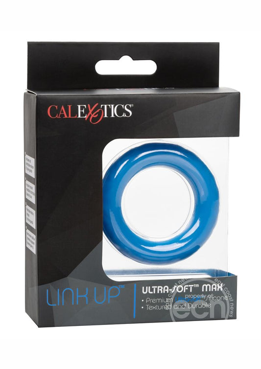 Link Up Ultra-Soft Max Silicone Cock Ring - Blue