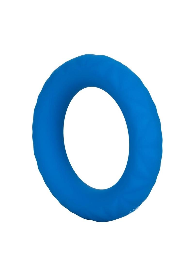 Link Up Ultra-Soft Max Silicone Cock Ring - Blue