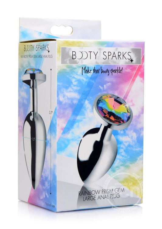 Booty Sparks Rainbow Prism Gem Anal Plug - Large