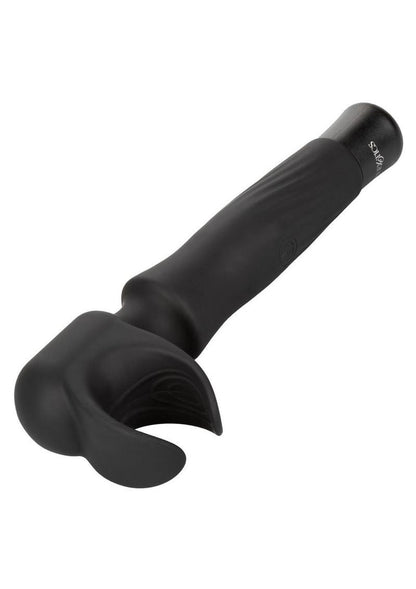 Optimum Power Masturwand Vibrating Stroker Rechargeable Masturbator - Black