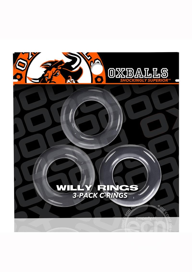 Oxballs Willy Rings Cock Rings (3 pack) - Clear