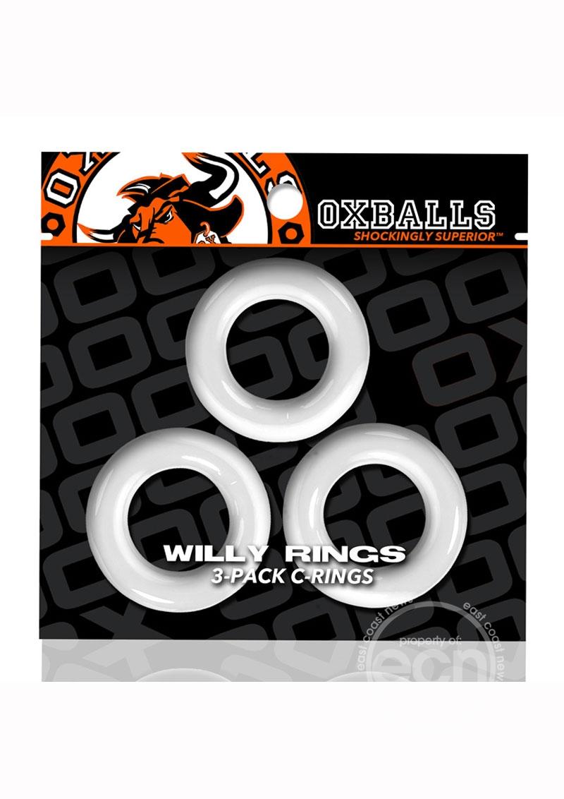 Oxballs Willy Rings Cock Rings (3 pack) - White