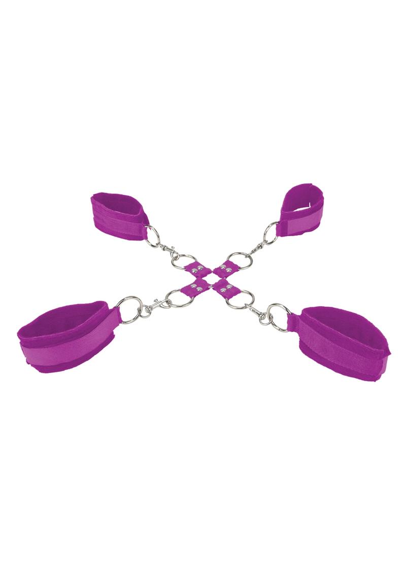 Ouch! Velcro Hand and Leg Cuffs -  Purple