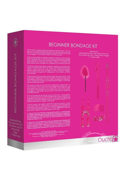 Ouch! Kits Beginners Bondage Kit 6pc - Pink