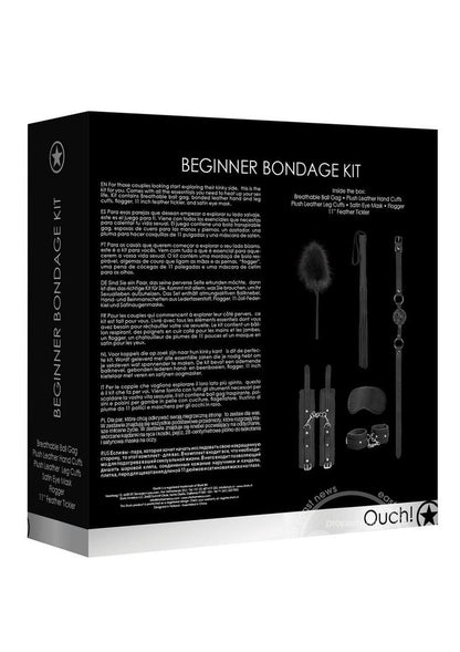 Ouch! Kits Beginners Bondage Kit 6pc - Black